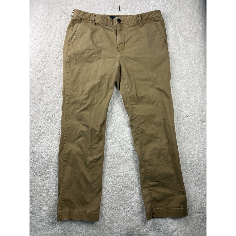 Aero Men's 38x32Brown Pants Slim Straight Flat Khaki Hiking Gorpcore Trails